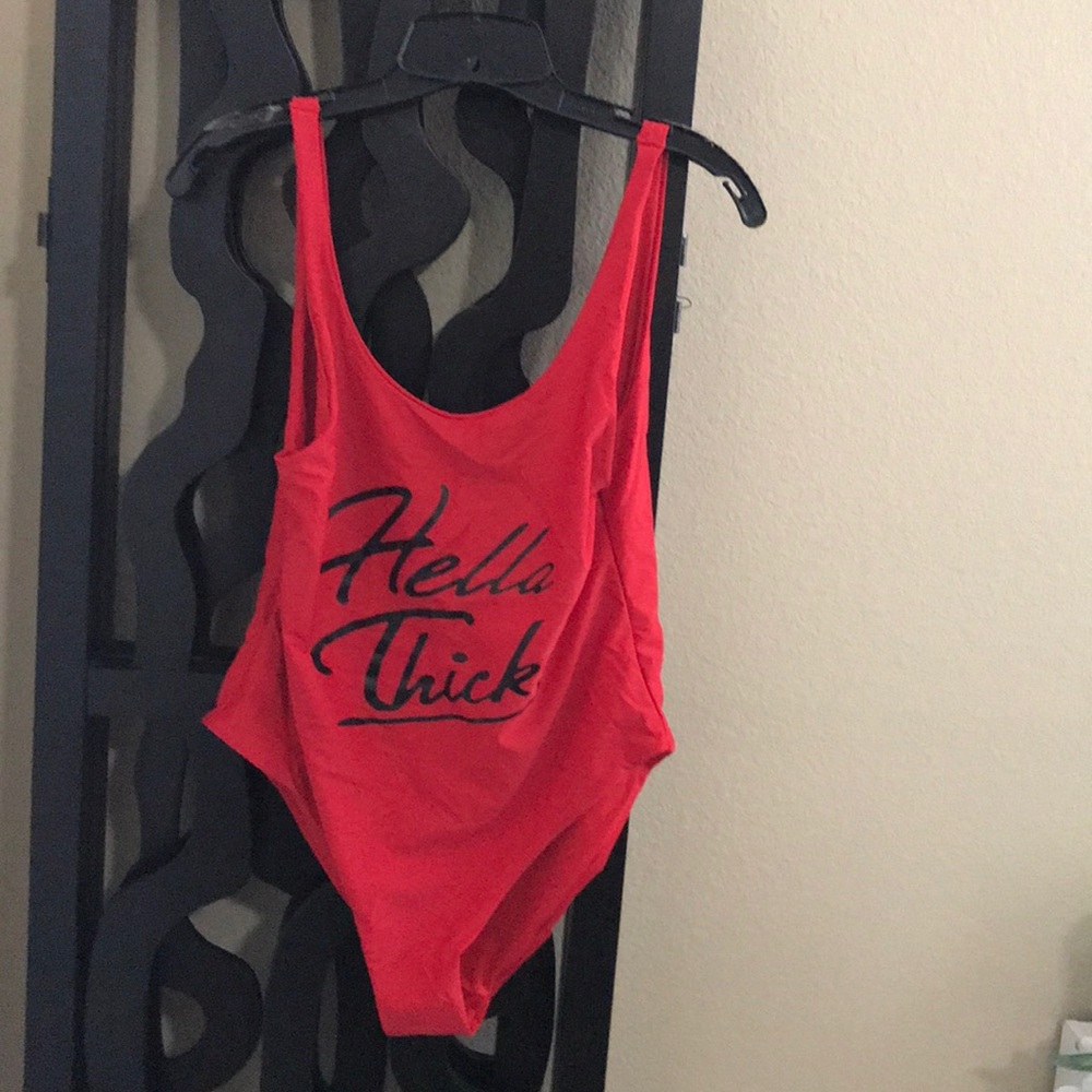 Red Hella Thick swimsuit